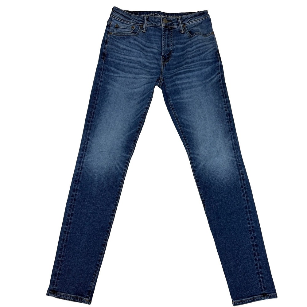 American Eagle Airflex+ Men's Athletic Skinny Jeans 29x32 Fit 29x31 Whiskering